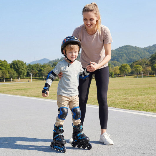 Costway Adjustable Kids' Incline Skates for Boys Girls Ages 5-14-Blue LuxuryLifeWay Online Store