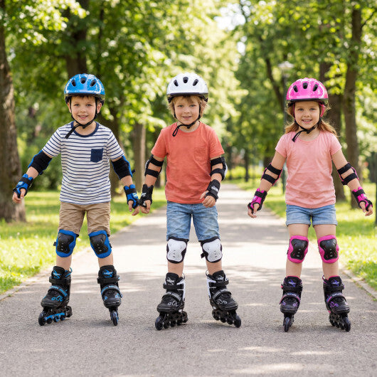 Costway Adjustable Kids' Incline Skates for Boys Girls Ages 5-14-Blue LuxuryLifeWay Online Store