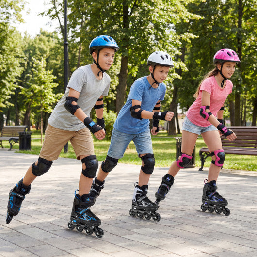 Costway Adjustable Kids' Incline Skates 4 Sizes Adjustable Blade Roller-Purple LuxuryLifeWay Online Store