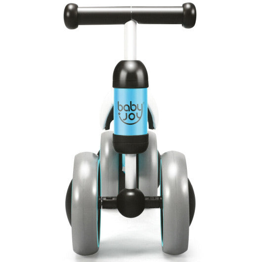 Costway 4 Wheels No-Pedal Baby Balance Bike Blue LuxuryLifeWay Online Store