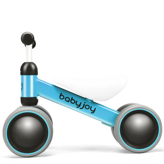 Costway 4 Wheels No-Pedal Baby Balance Bike Blue LuxuryLifeWay Online Store