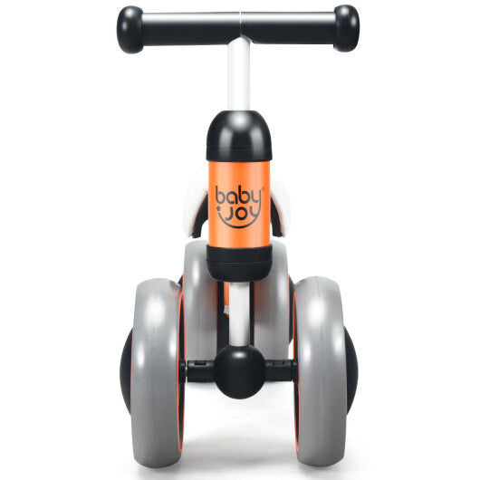 Costway 4 Wheels No-Pedal Baby Balance Bike Orange LuxuryLifeWay Online Store