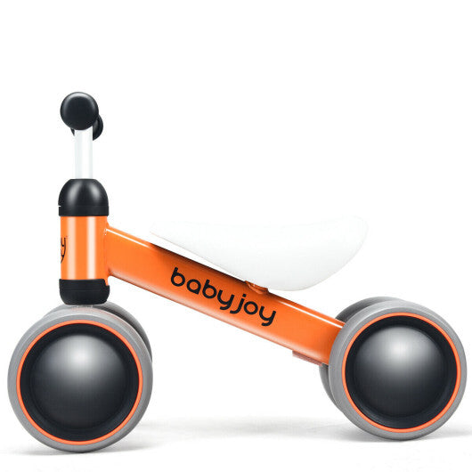 Costway 4 Wheels No-Pedal Baby Balance Bike Orange LuxuryLifeWay Online Store