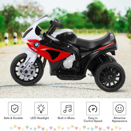 Costway Kids Ride On Motorcycle BMW Licensed 6V Electric 3 Wheels Bicycle Music&Light Red LuxuryLifeWay Online Store