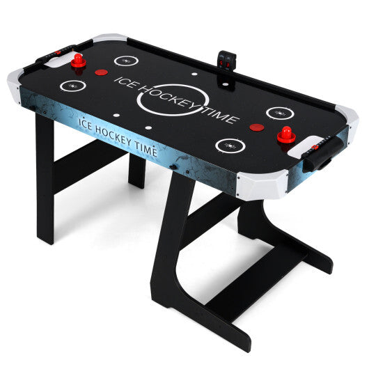 Costway 56 Inch Air Hockey Table with Powerful 12V Motor and LED Digital Scoreboard-Black LuxuryLifeWay Online Store