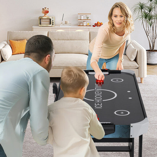 Costway 56 Inch Air Hockey Table with Powerful 12V Motor and LED Digital Scoreboard-Black LuxuryLifeWay Online Store