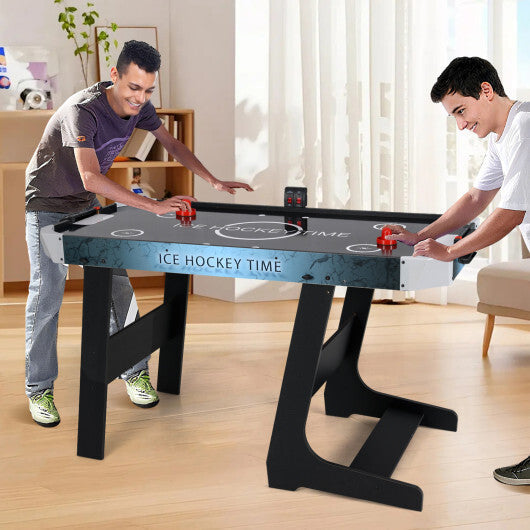 Costway 56 Inch Air Hockey Table with Powerful 12V Motor and LED Digital Scoreboard-Black LuxuryLifeWay Online Store