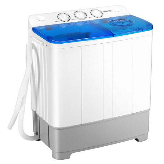 Costway 2-in-1 Portable 22lbs Capacity Washing Machine with Timer Control-Blue LuxuryLifeWay Online Store