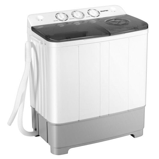 Costway 2-in-1 Portable 22lbs Capacity Washing Machine with Timer Control-Gray LuxuryLifeWay Online Store