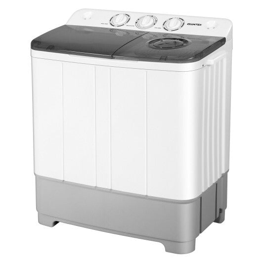 Costway 2-in-1 Portable 22lbs Capacity Washing Machine with Timer Control-Gray LuxuryLifeWay Online Store