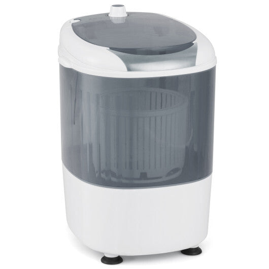 Costway Portable Mini Washing Machine Semi-Automatic Washer and Spinner Combo with Single Tub-Gray LuxuryLifeWay Online Store