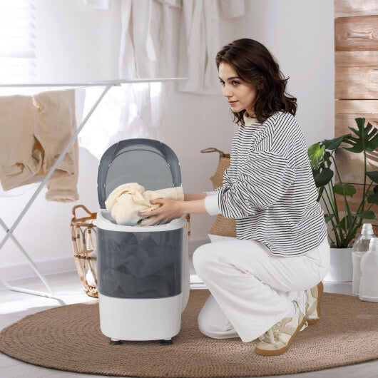 Costway Portable Mini Washing Machine Semi-Automatic Washer and Spinner Combo with Single Tub-Gray LuxuryLifeWay Online Store