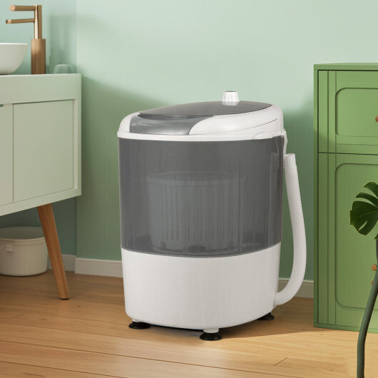 Costway Portable Mini Washing Machine Semi-Automatic Washer and Spinner Combo with Single Tub-Gray LuxuryLifeWay Online Store