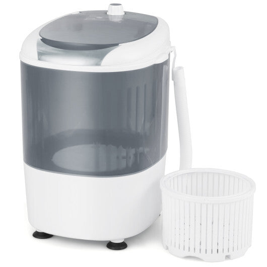 Costway Portable Mini Washing Machine Semi-Automatic Washer and Spinner Combo with Single Tub-Gray LuxuryLifeWay Online Store