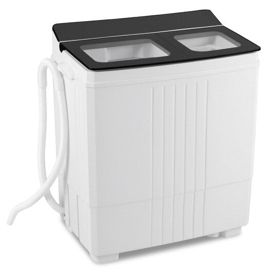 Costway Portable Washing Machine with 12 LBS Washer and 8 LBS Spinner Combo for Apartments-Gray LuxuryLifeWay Online Store