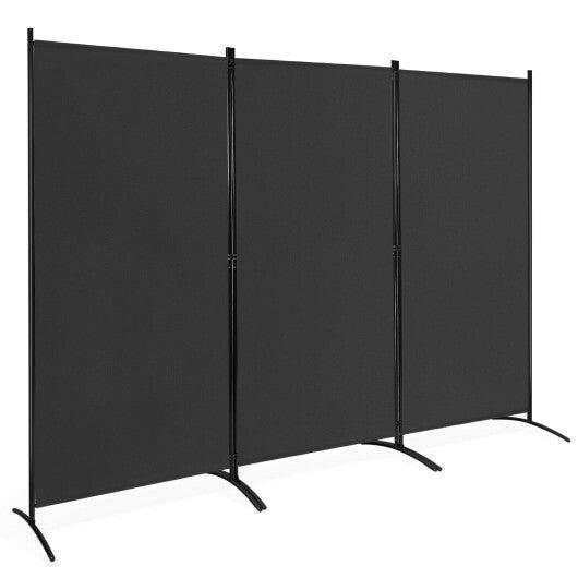 Costway 3-Panel Room Divider Folding Privacy Partition Screen for Office Room-Black LuxuryLifeWay Online Store
