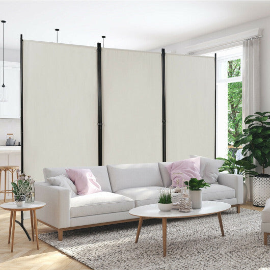Costway3-Panel Room Divider Folding Privacy Partition Screen for Office Room-White LuxuryLifeWay Online Store