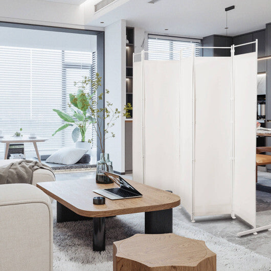 Costway 6-Panel Room Divider Folding Privacy Screen-White LuxuryLifeWay Online Store