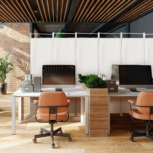 Costway 6-Panel Room Divider Folding Privacy Screen-White LuxuryLifeWay Online Store