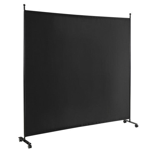Costway 6 Feet Single Panel Rolling Room Divider with Smooth Wheels LuxuryLifeWay Online Store