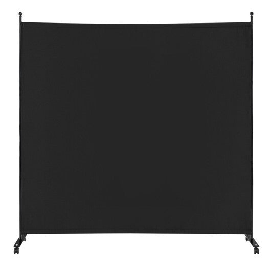 Costway 6 Feet Single Panel Rolling Room Divider with Smooth Wheels LuxuryLifeWay Online Store