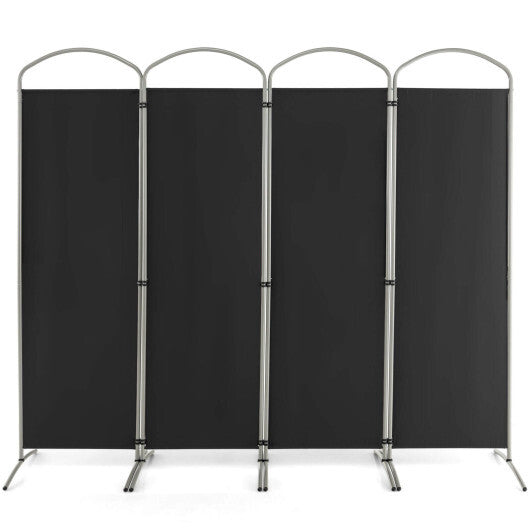 Costway 6.2Ft Folding 4-Panel Room Divider for Home Office Living Room-Black LuxuryLifeWay Online Store