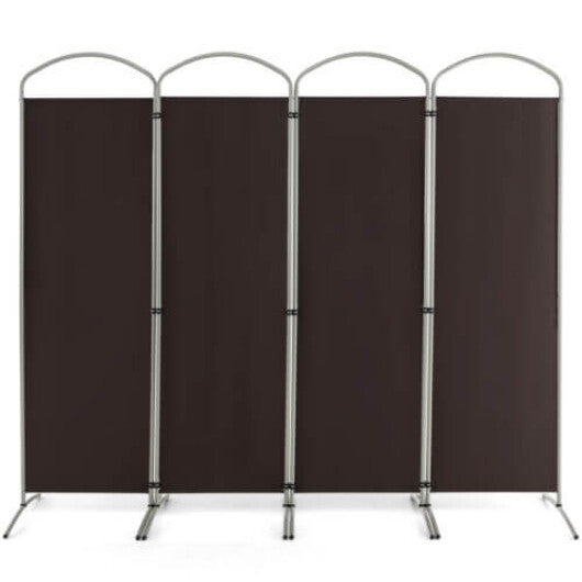 Costway 6.2Ft Folding 4-Panel Room Divider for Home Office Living Room -Brown LuxuryLifeWay Online Store