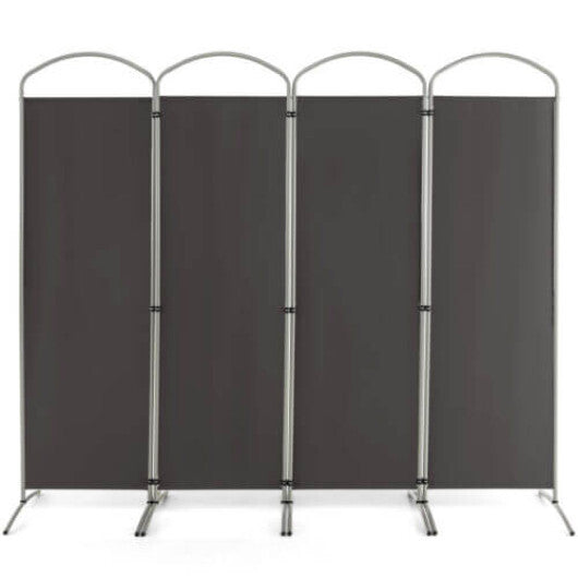 Costway 6.2Ft Folding 4-Panel Room Divider for Home Office Living Room -Gray LuxuryLifeWay Online Store