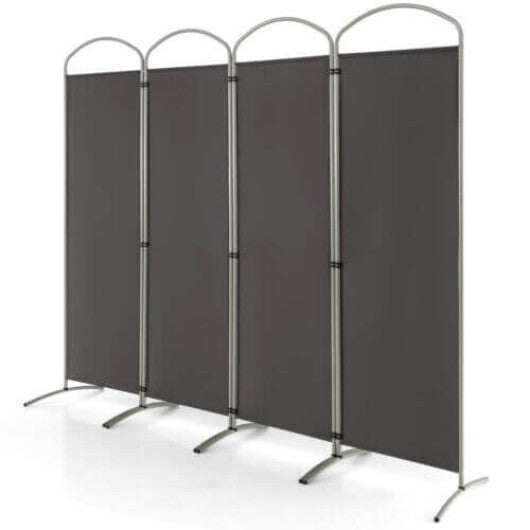 Costway 6.2Ft Folding 4-Panel Room Divider for Home Office Living Room -Gray LuxuryLifeWay Online Store