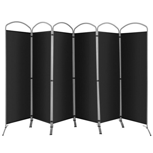 Costway 6 Feet 6-Panels Freestanding Folding Privacy Screen-Black LuxuryLifeWay Online Store