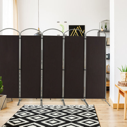 Costway 6 Feet 6-Panels Freestanding Folding Privacy Screen-Brown LuxuryLifeWay Online Store