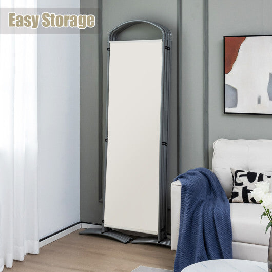 Costway 6 Feet 6-Panels Freestanding Folding Privacy Screen-White LuxuryLifeWay Online Store