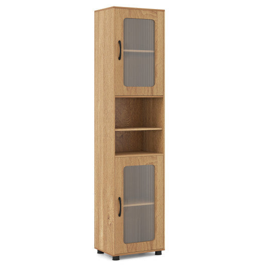 Costway Tall Bathroom Storage Cabinet 67 Inches Freestanding Storage Organizer-Natural LuxuryLifeWay Online Store