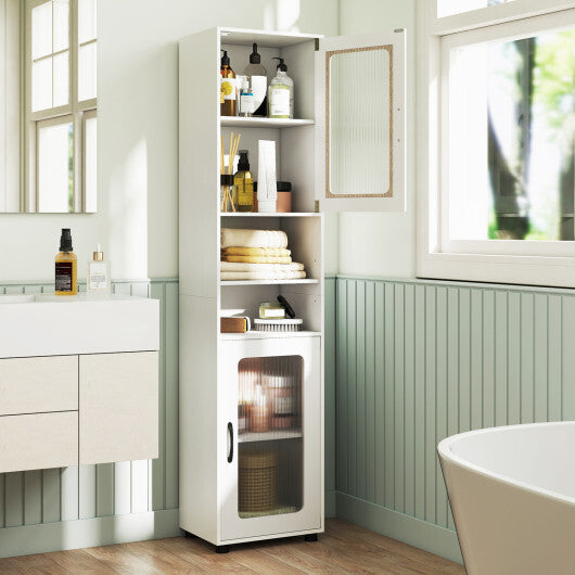 Costway Tall Bathroom Storage Cabinet 67 Inches Freestanding Storage Organizer-White LuxuryLifeWay Online Store