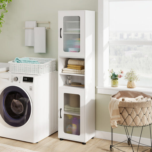 Costway Tall Bathroom Storage Cabinet 67 Inches Freestanding Storage Organizer-White LuxuryLifeWay Online Store