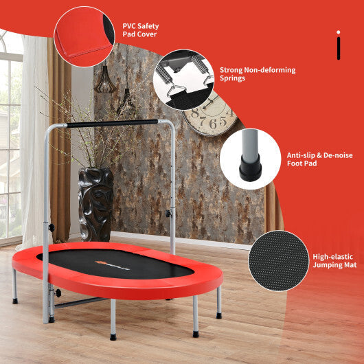 Costway 2-Person Foldable Mini Kids Fitness Rebounder Trampoline-Red LuxuryLifeWay Online Store