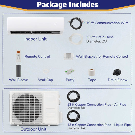 23000 BTU 208/230V Mini Split Heat Pump Heats at 5?F  Anti-Freeze Chassis Technology LuxuryLifeWay Online Store