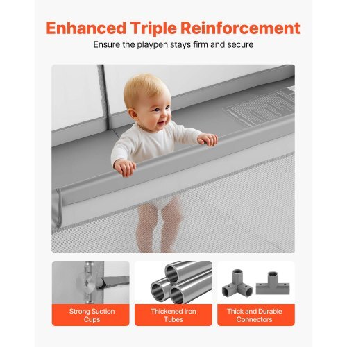 Baby Playpen, 78.7 x 58.7 Large Toddlers Playpen, Indoor/Outdoor Baby Fence Play Yard with 50 Ocean Balls, Zippered Door & Breathable Mesh, No-Gap Safety Activity Center for Babies Toddlers LuxuryLifeWay Online Store