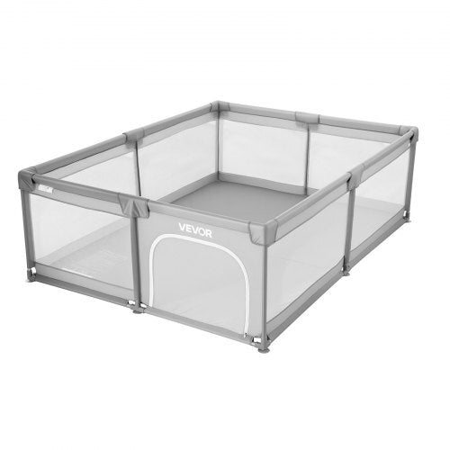 Baby Playpen, 78.7 x 70.3 Extra Large Playpen for Babies Toddlers, Indoor/Outdoor Baby Fence Play Yard, No-Gap Safety Activity Center with 50 Ocean Balls, Zippered Door & Soft Breathable Mesh LuxuryLifeWay Online Store