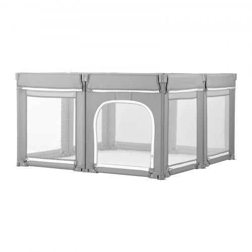 Baby Playpen, 47.2 x 47.2 Foldable Toddlers Playpen, Indoor/Outdoor Baby Fence Play Yard with Zippered Door & Soft Breathable Mesh, No-Gap Toddlers Activity Center for 6 -24 Months Babies LuxuryLifeWay Online Store