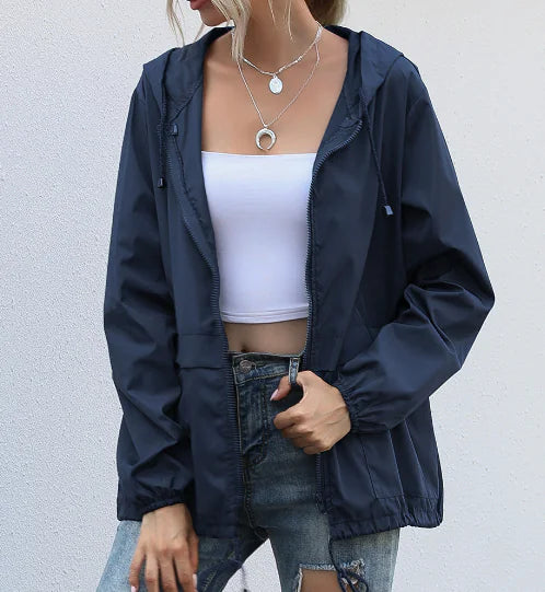 Slim Fit Lightweight Hooded Jacket for Autumn