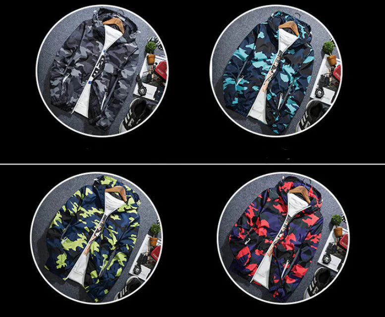 Youth Camouflage Hooded Jacket for Spring and Autumn