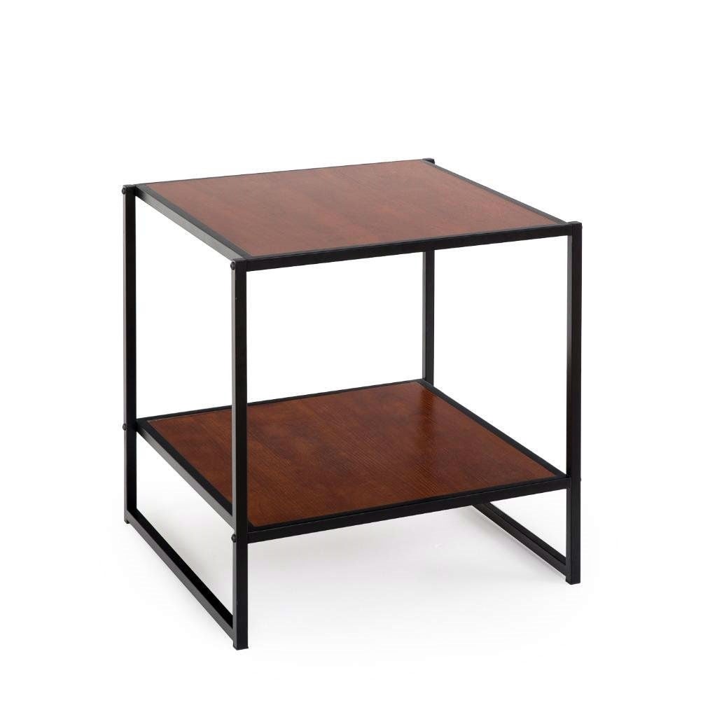 Modern Steel Frame End Table Nightstand in Brown LuxuryLifeWay Online Store