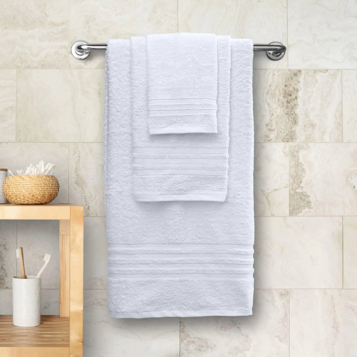 12 Pcs Bath Towel Set for Bathroom 100% Cotton Soft and Plush Highly Absorbent