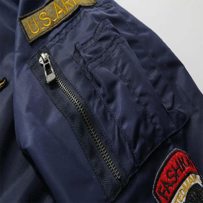 Thick Olive Green Men's Pilot Jacket