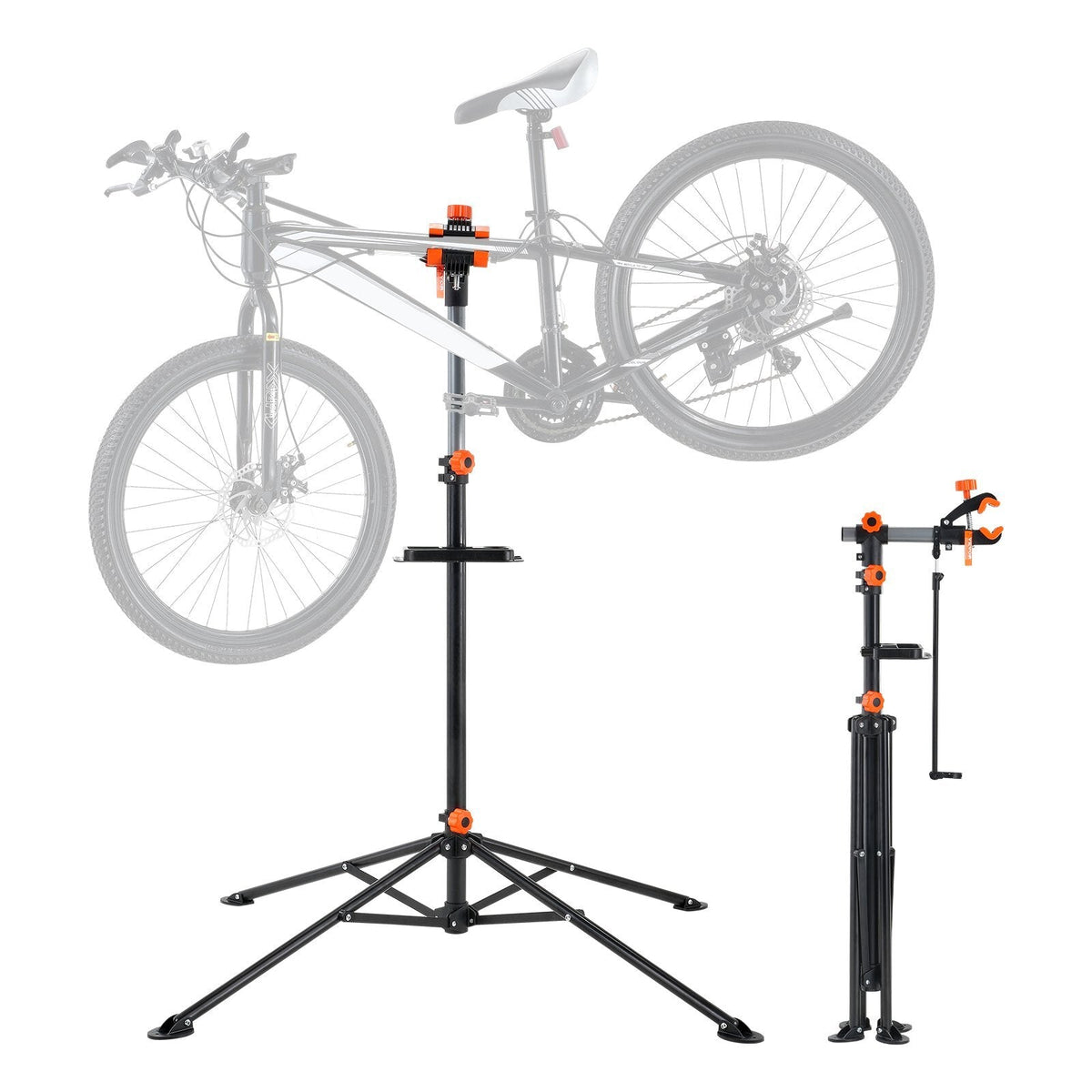 Bike Repair Stand, 80 lbs Heavy-duty Steel Bicycle Repair Stand, Adjustable Height Bike Maintenance Workstand with Magnetic Tool Tray Telescopic Arm, Foldable Bike Work Stand for Home, Shops LuxuryLifeWay Online Store