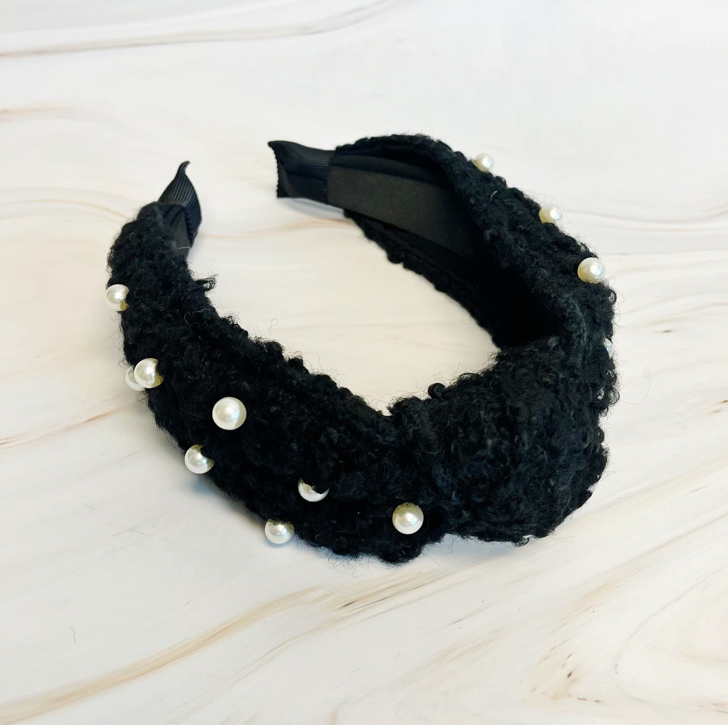Pearl And Tweed Knotted Headband LadyShow.Store