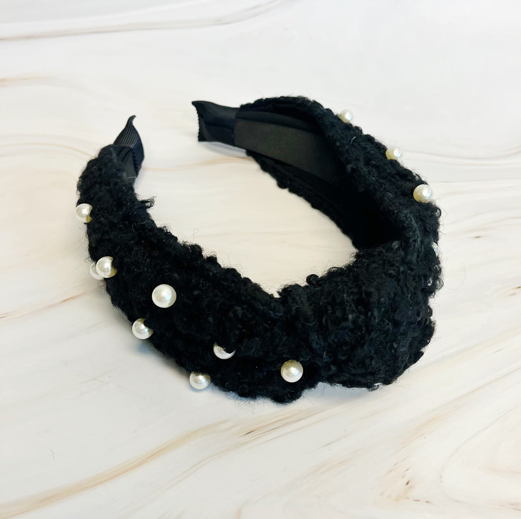 Pearl And Tweed Knotted Headband LadyShow.Store