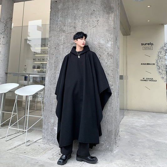 Men's Hip-hop Dark Wind Bat-style Cape Jacket Pi-Mart