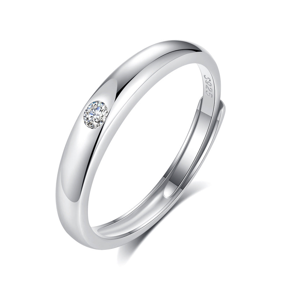 S925 Silver Adjustable Ring For Couples LadyShow.Store